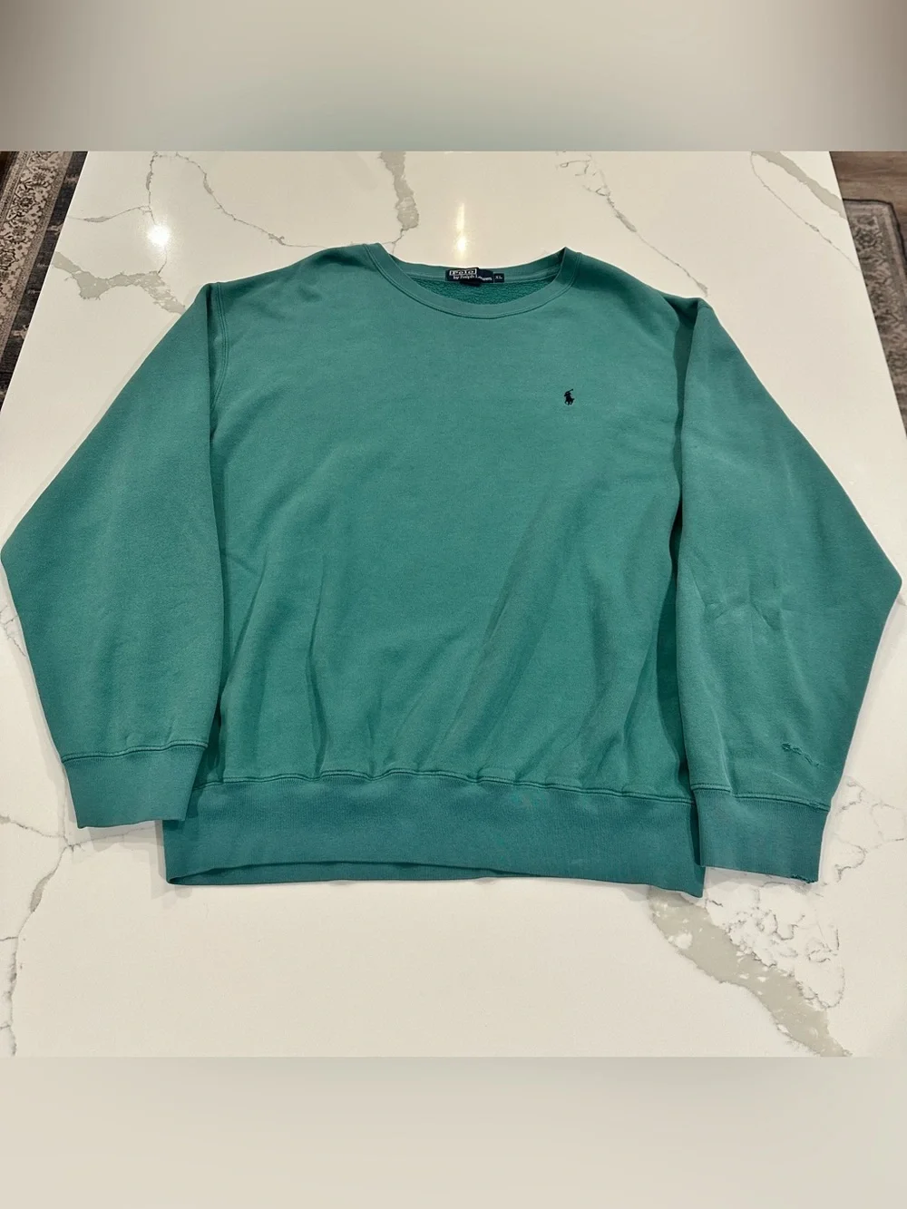 Ralph Lauren Men's Teal Crewneck Sweater